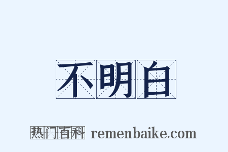 不明白是什么意思的图片